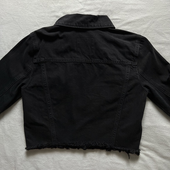 Black ripped denim jacket - Picture 2 of 4